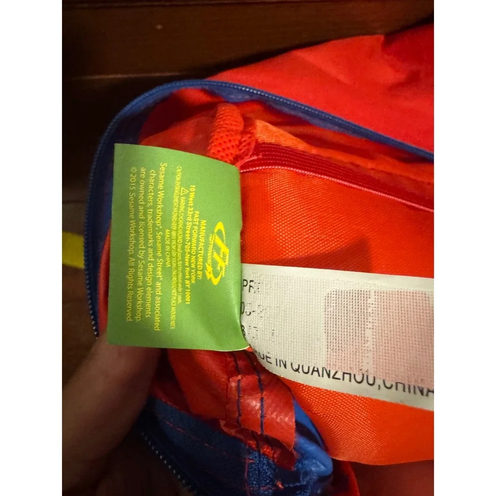 Sesame Street Elmo Backpack Red Blue Yellow Fast Forward School Bag Kids